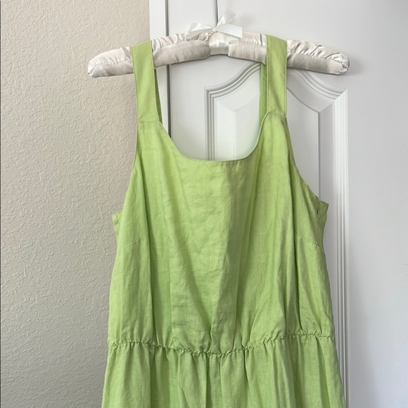 NWT J. Jill Lime Green Sleeveless Maxi Dress - Picture 4 of 11
